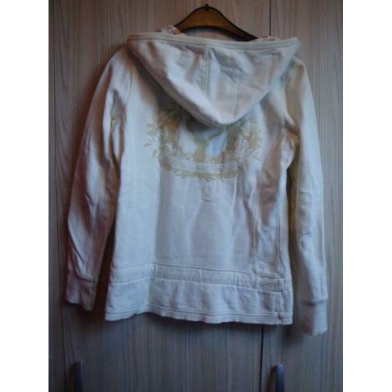 Room witte O BLUE hoody met bloemetjes. Maat S