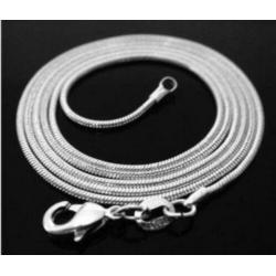 Nieuw! 925 echt zilveren slangencollier 45/58/72 cm (1mm)