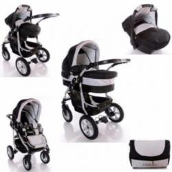 Kinderwagen 3 in 1 zwart/wit nu 299+bezorging compleet 1902