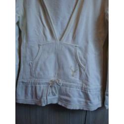 Room witte O BLUE hoody met bloemetjes. Maat S