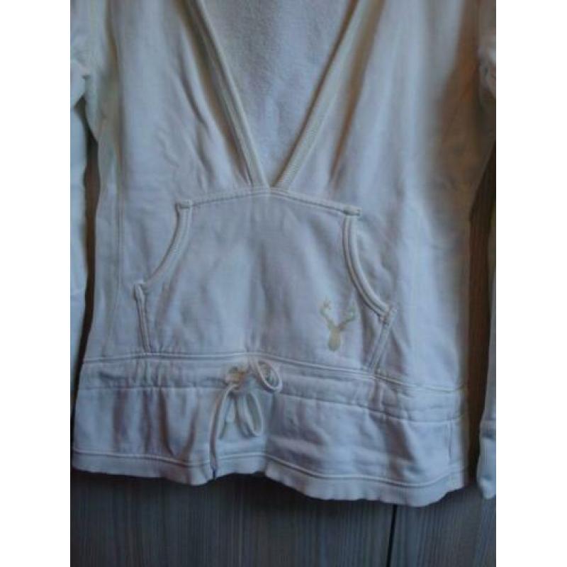 Room witte O BLUE hoody met bloemetjes. Maat S