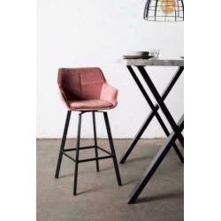 Barkruk Shannon Velvet Pink - Giga Meubel