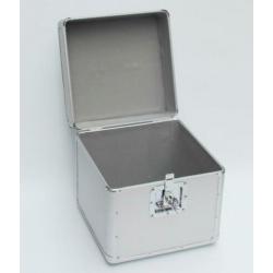 DJ CASE FOR 70 - 100 LP's SILVER 36 cm x 39 cm x 35 cm