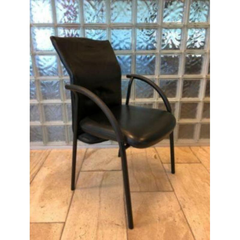 Leren Zwarte vergaderstoelen