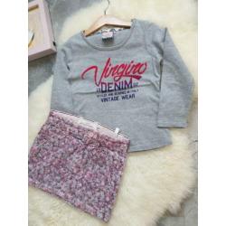 Maat 110 Meisjes Longsleeve met Rok setje