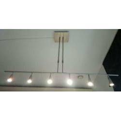 Design chroom hanglamp (6 spots) met plafondlamp
