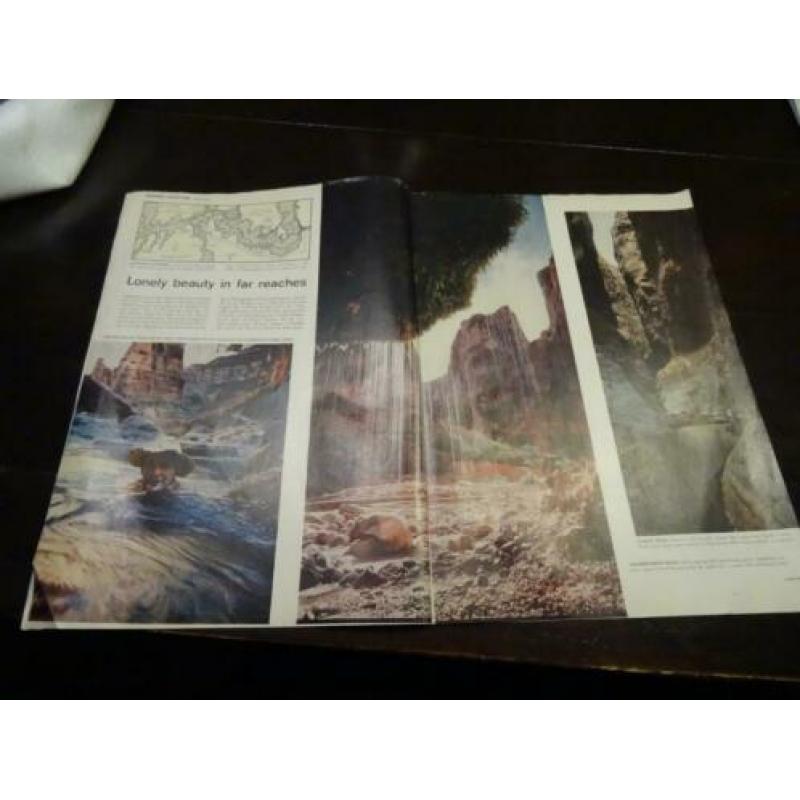 Deel uit oud tijdschrift usa over Grand Canyon zie foto s op