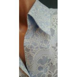 Vintage blouse (90s) met doorzichtige bloemetjes ( MT 44)