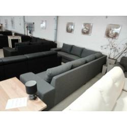 n561 donker grijs stof hoekbank