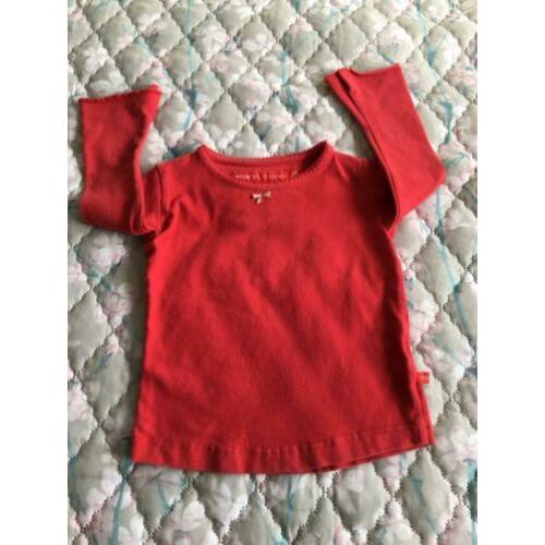 Bengh t-shirtje rood strikje voor maat 86-92 katoen stretch
