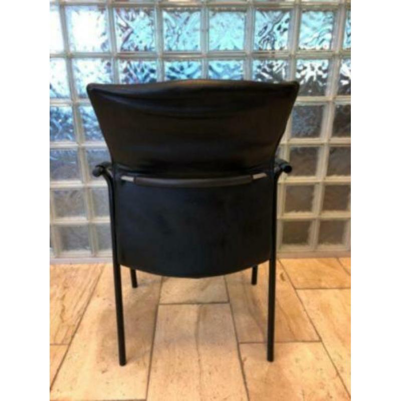 Leren Zwarte vergaderstoelen