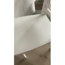 Witte houten eettafelstoel ikea ingolf