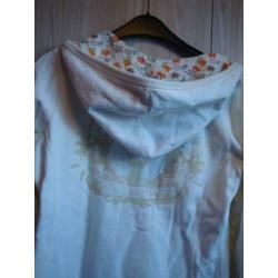 Room witte O BLUE hoody met bloemetjes. Maat S