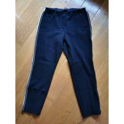 Cambio Ros zip zwarte Business 40 pantalon witte bies
