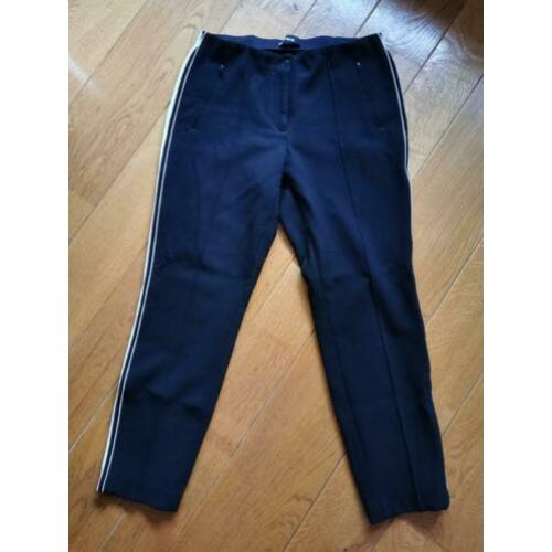 Cambio Ros zip zwarte Business 40 pantalon witte bies
