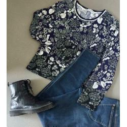 nieuw! VANILIA DENIM superleuke top met flowerprint