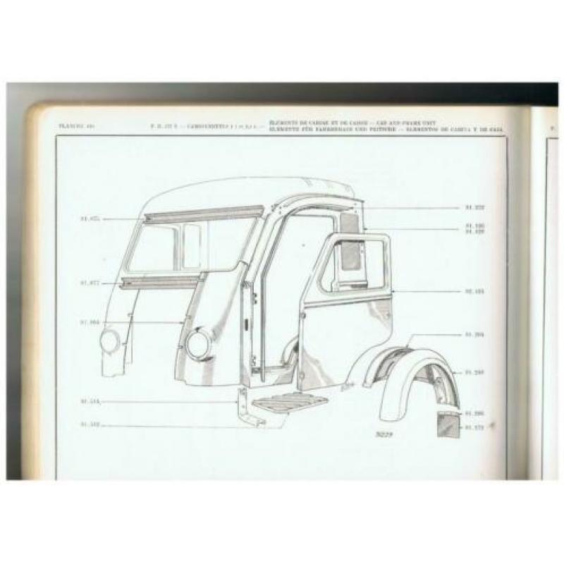 Camionnettes Renault,werkplaatsboek catalogus 1958