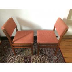 Pastoe Hollands design eetkamerstoel jaren 60 oranje vintage
