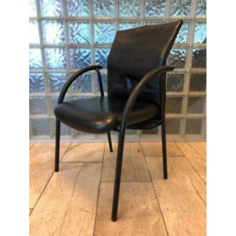 Leren Zwarte vergaderstoelen