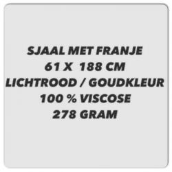 Sjaal met franje - 61x188 cm