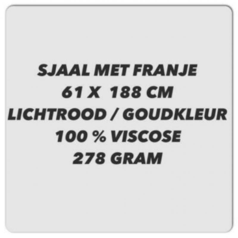 Sjaal met franje - 61x188 cm