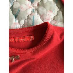 Bengh t-shirtje rood strikje voor maat 86-92 katoen stretch