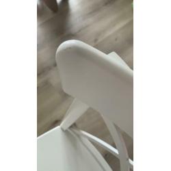 Witte houten eettafelstoel ikea ingolf