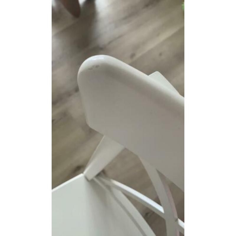 Witte houten eettafelstoel ikea ingolf