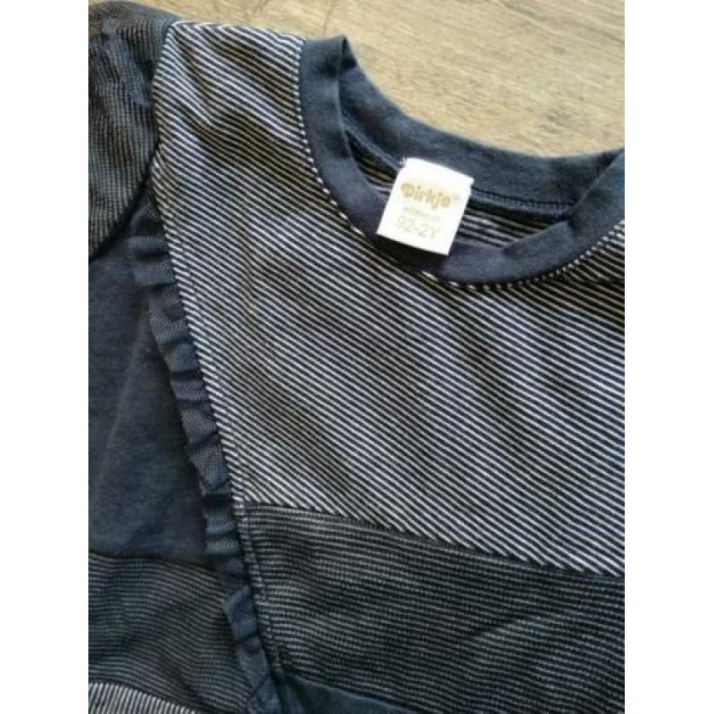 Zgan dirkje jurkje blauw wit mt 92