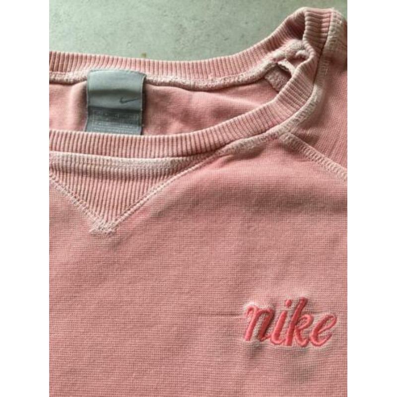 Nike sweater vintage look ~licht roze ~maat M