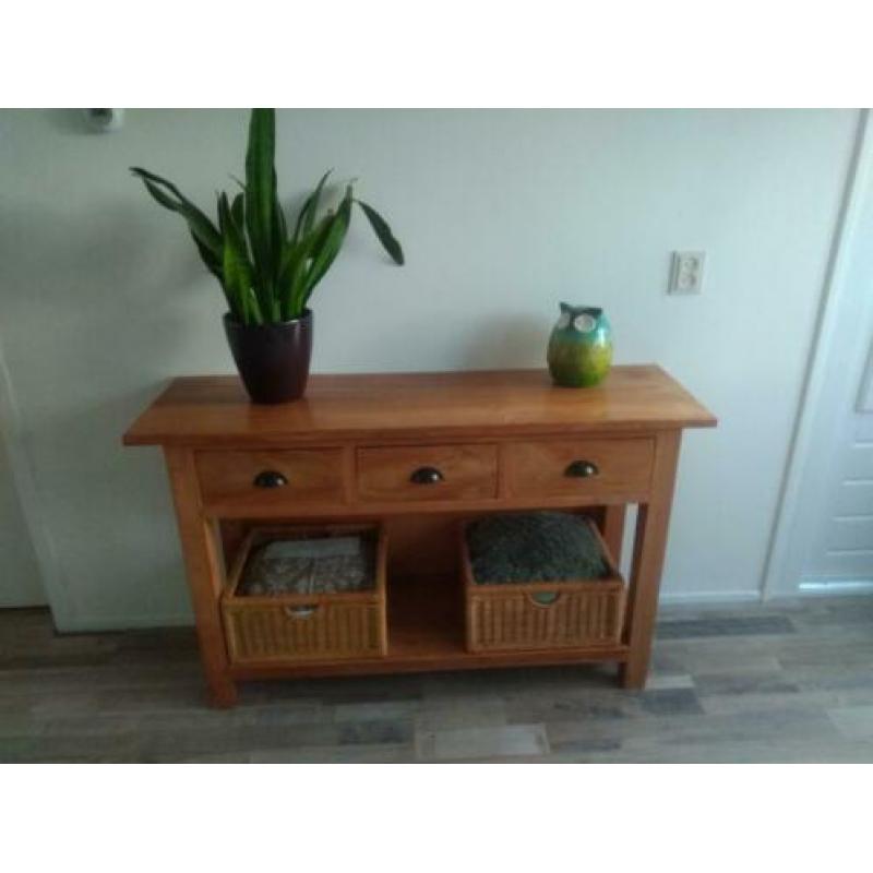 teak side table