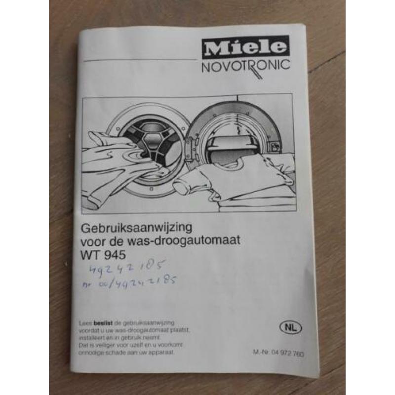 miele was/droogmachine