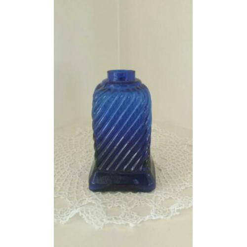Art Deco blauw glazen vaasje