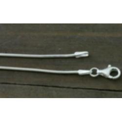 Nieuw! 925 echt zilveren slangencollier 45/58/72 cm (1mm)