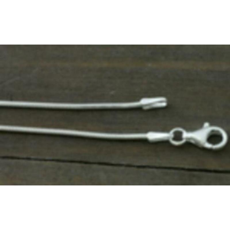Nieuw! 925 echt zilveren slangencollier 45/58/72 cm (1mm)