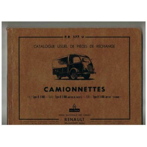 Camionnettes Renault,werkplaatsboek catalogus 1958