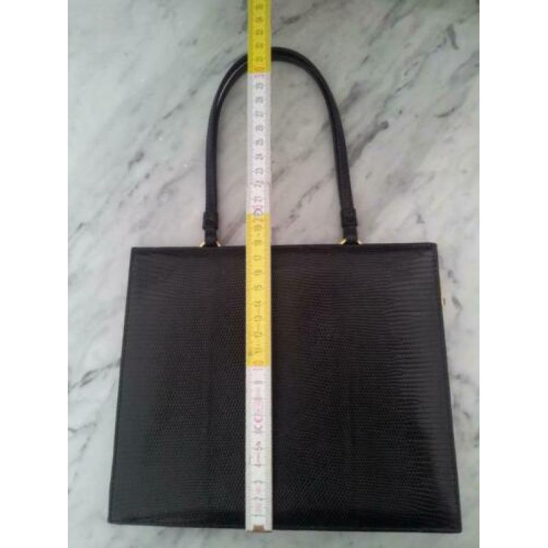 Vintage handtas van hagedisleer te koop