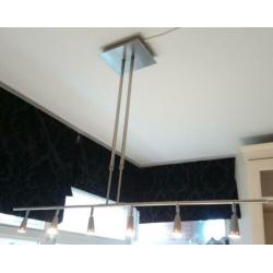 Design chroom hanglamp (6 spots) met plafondlamp
