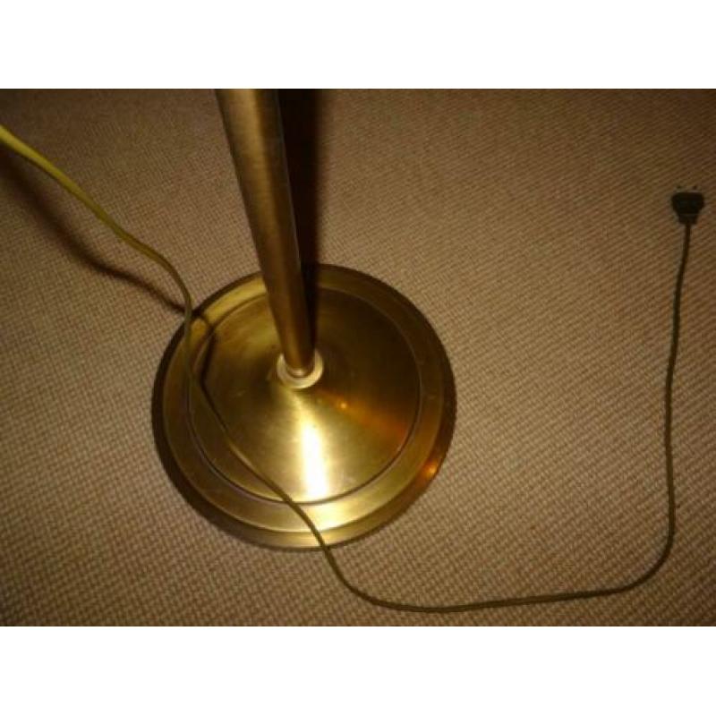 Antieke staande lamp messing