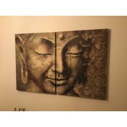 Budda schilderij twee-luik van 249,00 nu 60,00 afgeprijsd