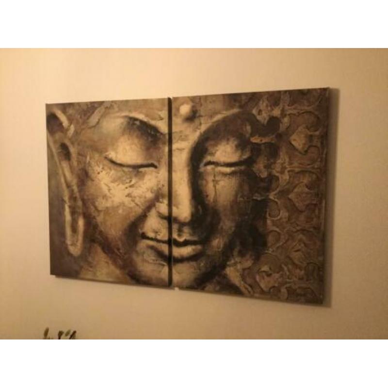 Budda schilderij twee-luik van 249,00 nu 60,00 afgeprijsd
