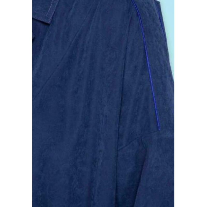 Dames GSUS jas trenchcoat navy blauw tunnel nieuw maat XL