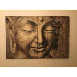 Budda schilderij twee-luik van 249,00 nu 60,00 afgeprijsd