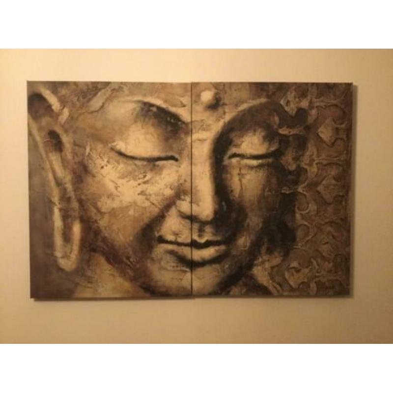 Budda schilderij twee-luik van 249,00 nu 60,00 afgeprijsd