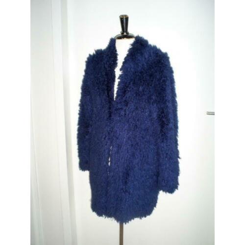 blauw KYRA & CO fluffi vest jasje mt. M