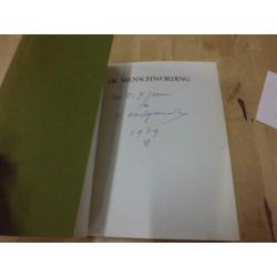Wiegersma, de menschwording, met handtekening Hendrik Wieger