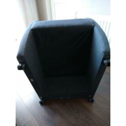 6 Eetkamerstoelen met wieltjes, stoelen met armleuning