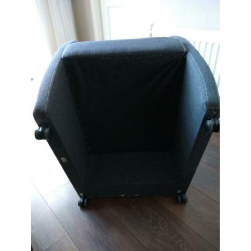 6 Eetkamerstoelen met wieltjes, stoelen met armleuning