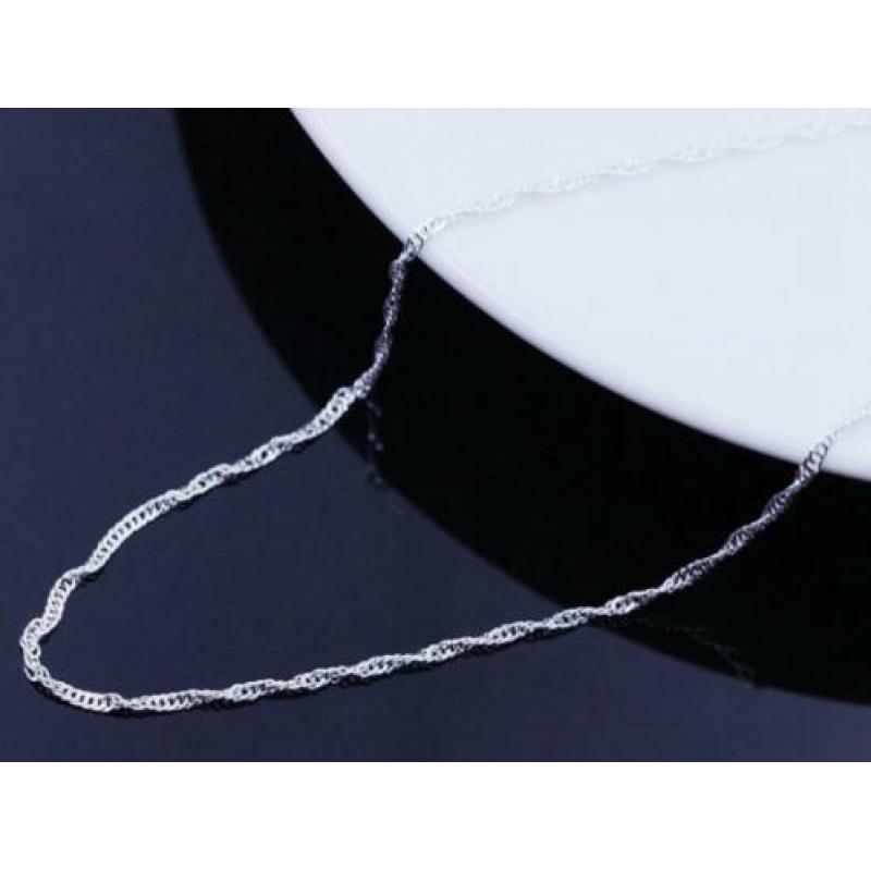 Nieuw! 925 echt zilveren slangencollier 45/58/72 cm (1mm)
