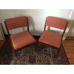 Pastoe Hollands design eetkamerstoel jaren 60 oranje vintage